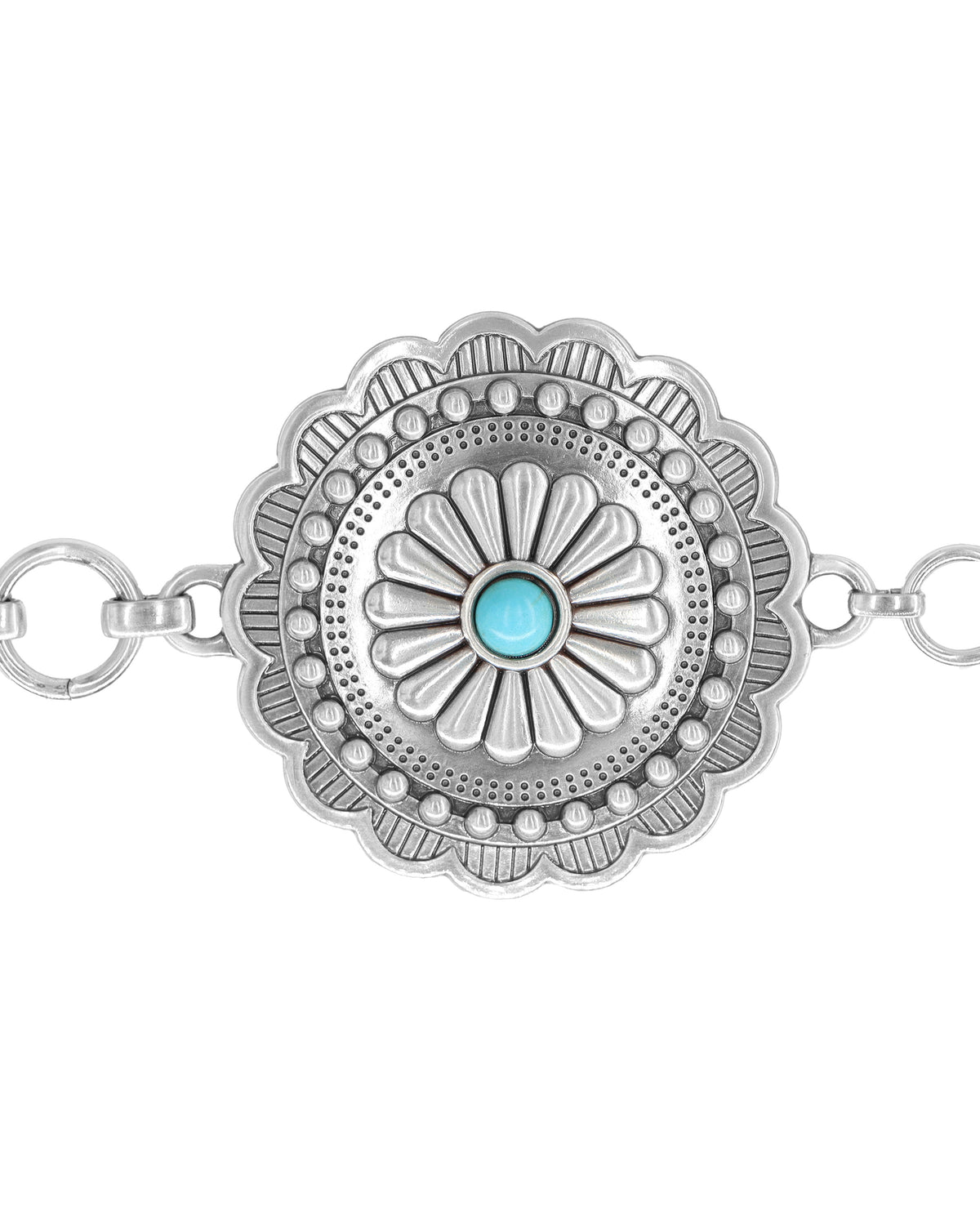 Sunshine Bloom Concho Belt — Turquoise