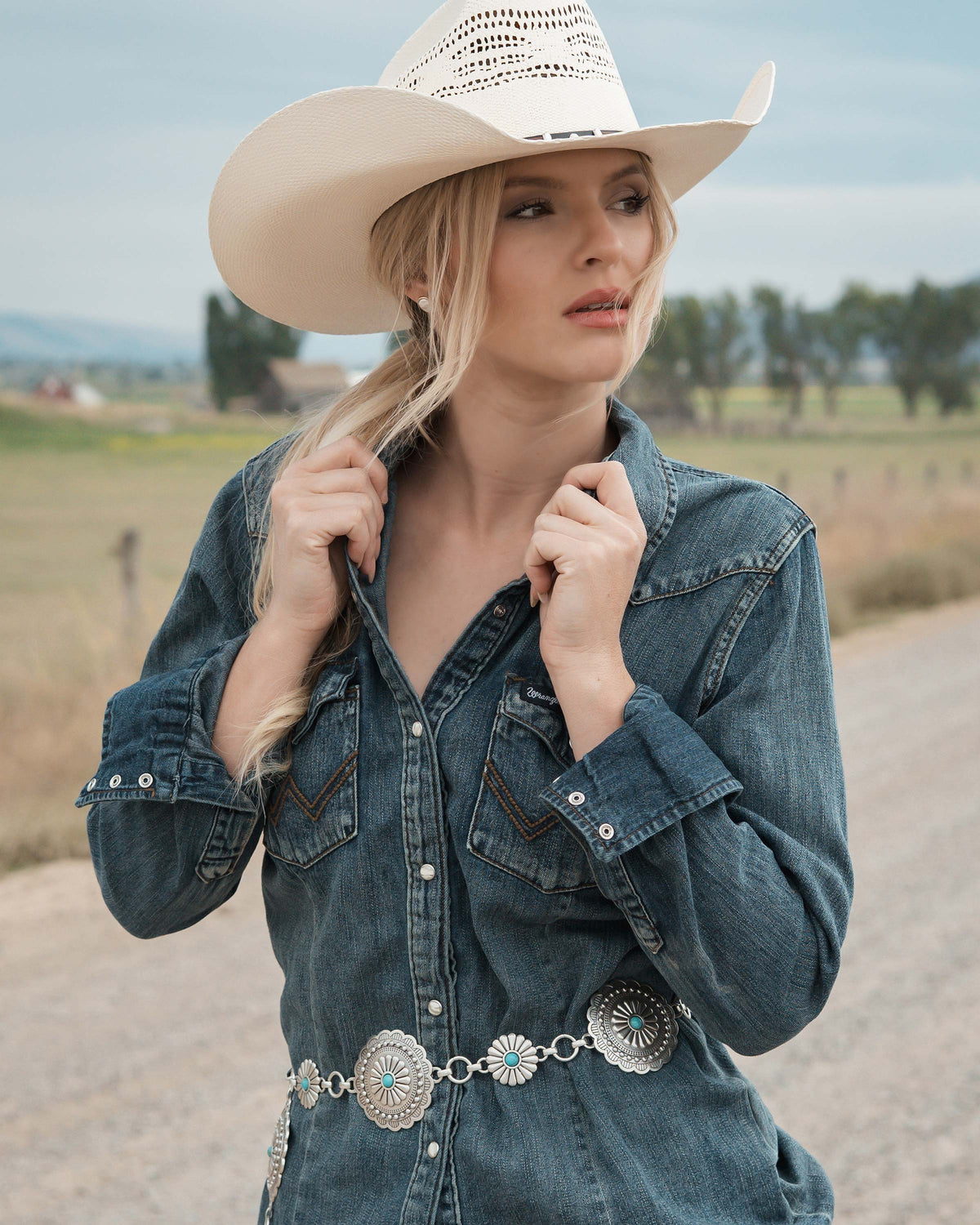 Sunshine Bloom Concho Belt — Turquoise