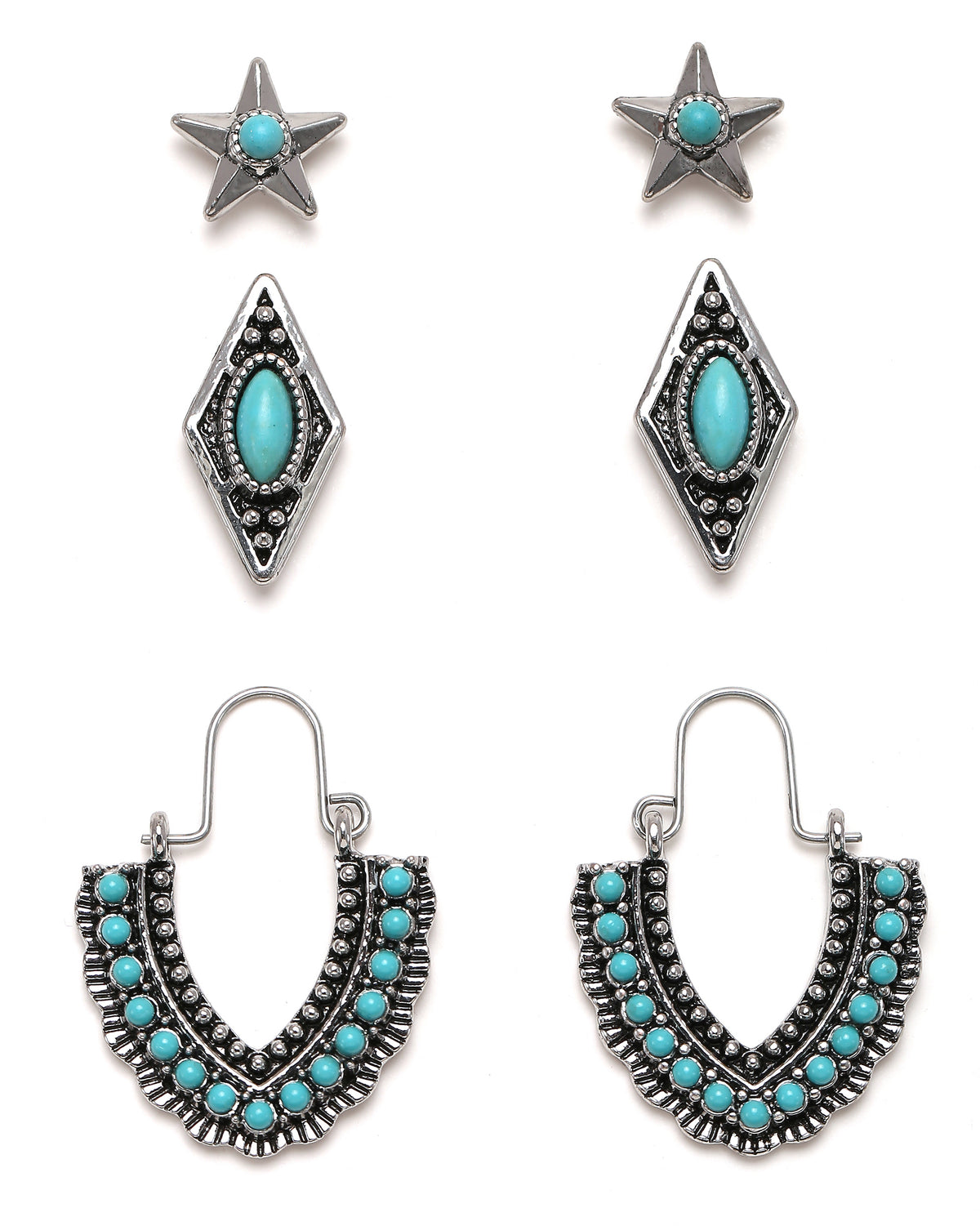 Neon Nightfall Earring Set